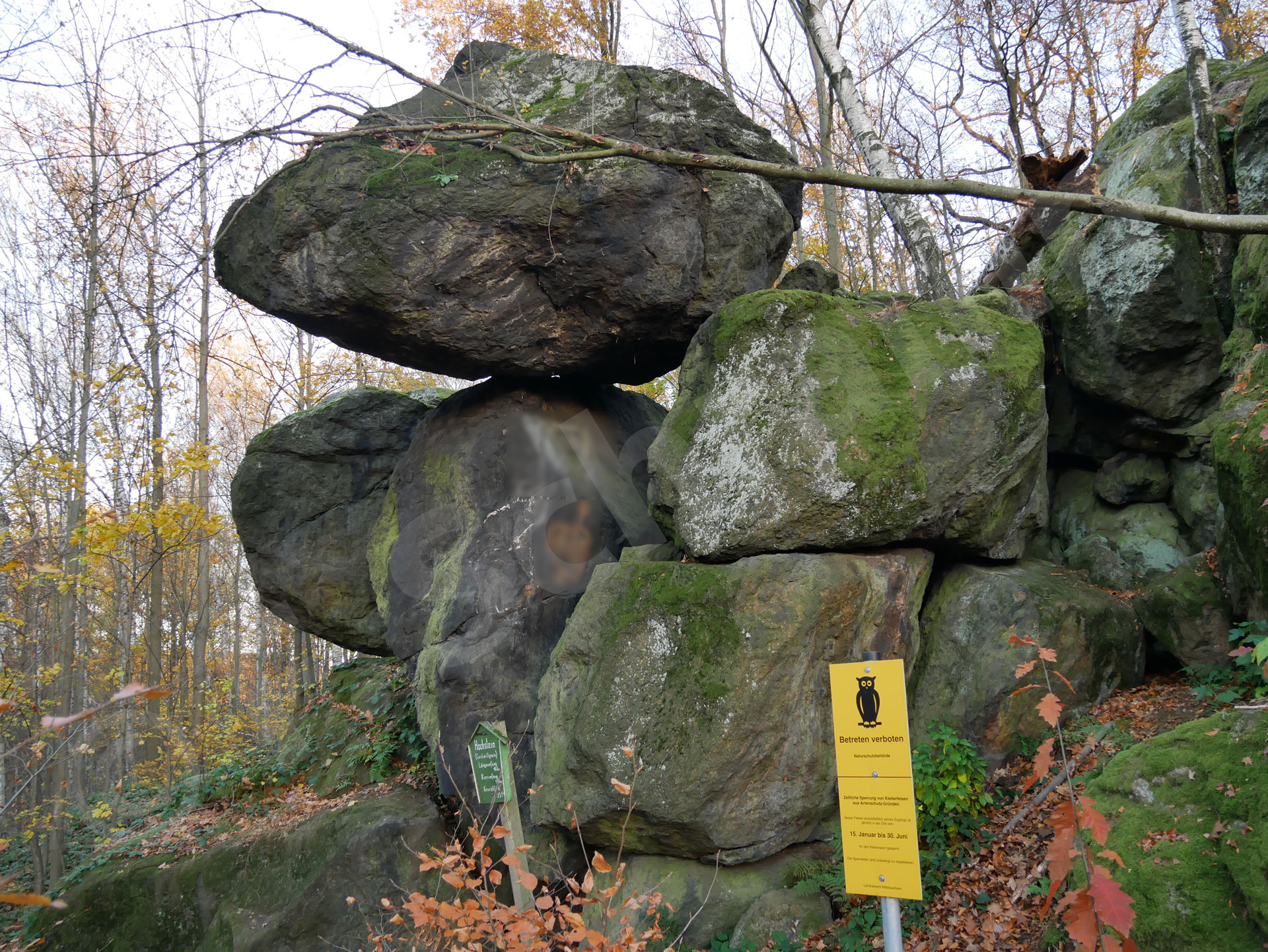 Die Felsansammlung "Hockstein" (2020)