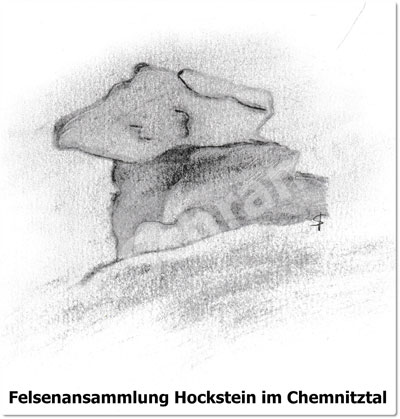 Zeichnung vom Hockstein